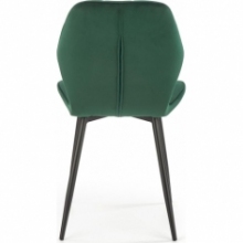 Modne Krzesło welurowe pikowane K453 ciemno zielone Halmar do kuchni i jadalni