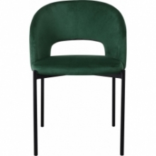 Modne Krzesło welurowe "muszelka" K455 ciemne zielone Halmar do kuchni i jadalni