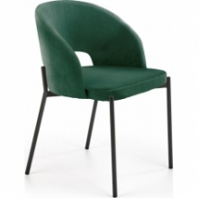 Modne Krzesło welurowe "muszelka" K455 ciemne zielone Halmar do kuchni i jadalni