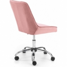 Krzesło młodzieżowe do biurka Rico Velvet różowe Halmar