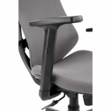 Fotel biurowy tapicerowany Rubio popielaty/czarny Halmar do biura i recepcji