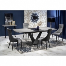 Stół rozkładany nowoczesny Vinston 180x95 ciemny popiel/czarny Halmar do salonu i jadalni