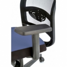 Fotel biurowy z regulacją podłokietników Gulietta czarno-niebieski Halmar do biura i recepcji
