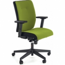 Fotel biurowy z regulacją siedziska i podłokietników Pop zielony Halmar do biura i recepcji
