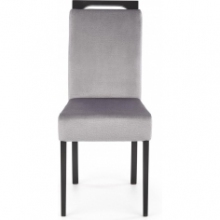 Modne Krzesło welurowe z drewnianymi nogami Clarion II czarny/popiel Halmar do kuchni i jadalni