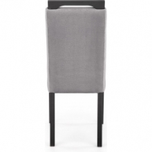Modne Krzesło welurowe z drewnianymi nogami Clarion II czarny/popiel Halmar do kuchni i jadalni