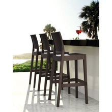 Krzesło barowe technorattanowe JAMAICA 75 brązowy Siesta do kuchni, restauracji i baru.