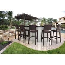 Krzesło barowe technorattanowe JAMAICA 75 brązowy Siesta do kuchni, restauracji i baru.