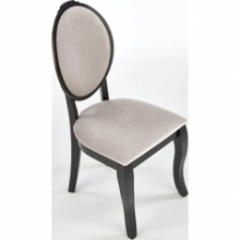 Modne Krzesło drewniane tapicerowane Velo czarny/beżowy Halmar do kuchni i jadalni