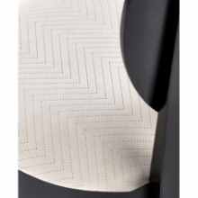 Modne Krzesło drewniane tapicerowane Velo czarny/beżowy Halmar do kuchni i jadalni
