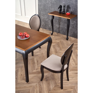 Stół rozkładany Windsor 160x90 ciemny dąb/czarny Halmar do salonu i jadalni