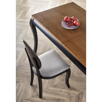 Stół rozkładany Windsor 160x90 ciemny dąb/czarny Halmar do salonu i jadalni