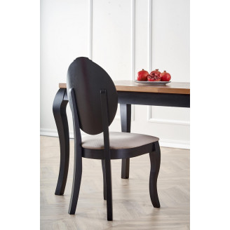Stół rozkładany Windsor 160x90 ciemny dąb/czarny Halmar do salonu i jadalni