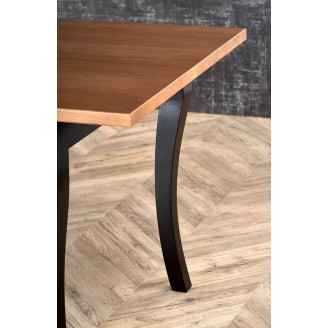 Stół rozkładany Windsor 160x90 ciemny dąb/czarny Halmar do salonu i jadalni