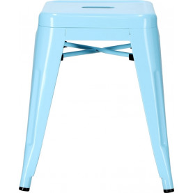 Stylowy Taboret metalowy Paris niebieski D2.Design do kuchni i przedpokoju. 2