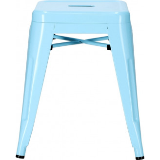 Stylowy Taboret metalowy Paris niebieski D2.Design do kuchni i przedpokoju.