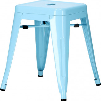 Stylowy Taboret metalowy Paris niebieski D2.Design do kuchni i przedpokoju.