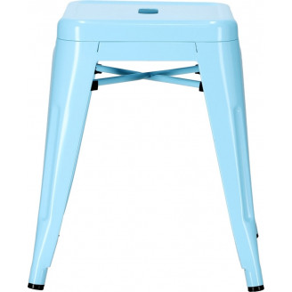 Stylowy Taboret metalowy Paris niebieski D2.Design do kuchni i przedpokoju.