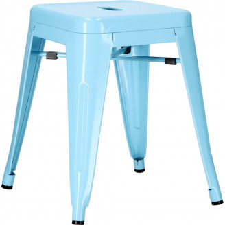 Stylowy Taboret metalowy Paris niebieski D2.Design do kuchni i przedpokoju.
