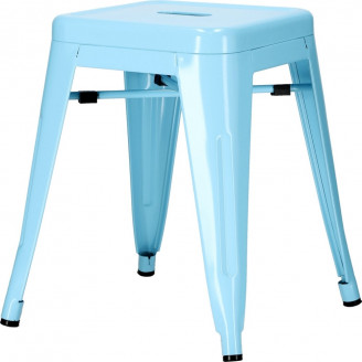 Stylowy Taboret metalowy Paris niebieski D2.Design do kuchni i przedpokoju.
