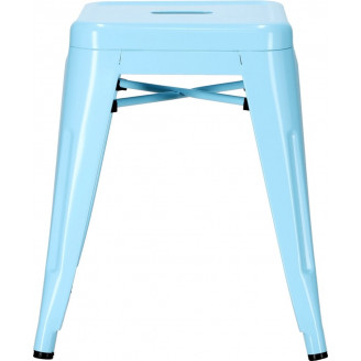 Stylowy Taboret metalowy Paris niebieski D2.Design do kuchni i przedpokoju.