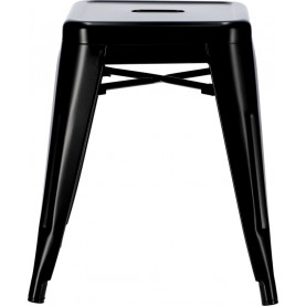 Stylowy Taboret metalowy Paris czarny D2.Design do kuchni i przedpokoju. 2