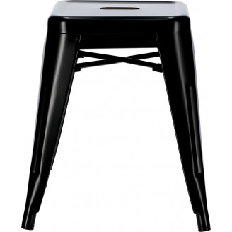 Stylowy Taboret metalowy Paris czarny D2.Design do kuchni i przedpokoju.
