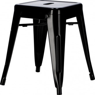 Stylowy Taboret metalowy Paris czarny D2.Design do kuchni i przedpokoju.