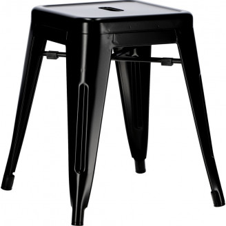 Stylowy Taboret metalowy Paris czarny D2.Design do kuchni i przedpokoju.