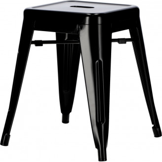 Stylowy Taboret metalowy Paris czarny D2.Design do kuchni i przedpokoju.