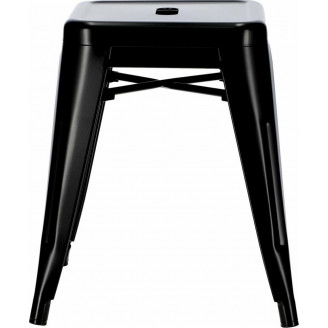 Stylowy Taboret metalowy Paris czarny D2.Design do kuchni i przedpokoju.