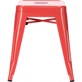 Stylowy Taboret metalowy Paris czerwony D2.Design do kuchni i przedpokoju. 2