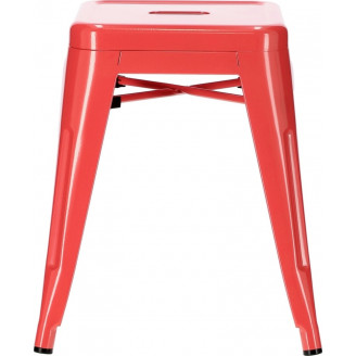 Stylowy Taboret metalowy Paris czerwony D2.Design do kuchni i przedpokoju.