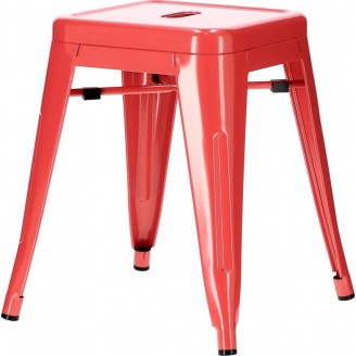Stylowy Taboret metalowy Paris czerwony D2.Design do kuchni i przedpokoju.