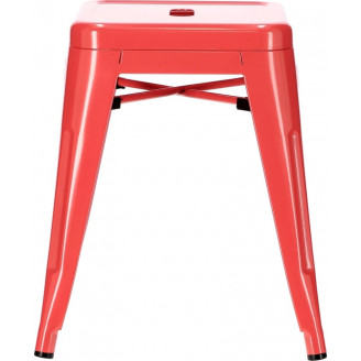 Stylowy Taboret metalowy Paris czerwony D2.Design do kuchni i przedpokoju.