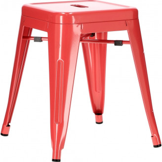 Stylowy Taboret metalowy Paris czerwony D2.Design do kuchni i przedpokoju.