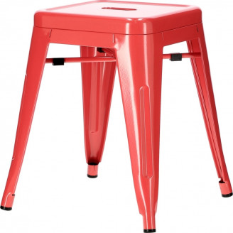 Stylowy Taboret metalowy Paris czerwony D2.Design do kuchni i przedpokoju.