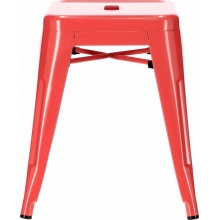 Stylowy Taboret metalowy Paris czerwony D2.Design do kuchni i przedpokoju.