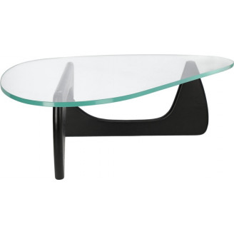 Designerski Stolik kawowy szklany Trix 125x90 przezroczysty/czarny D2.Design do salonu i poczekalni.
