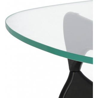 Designerski Stolik kawowy szklany Trix 125x90 przezroczysty/czarny D2.Design do salonu i poczekalni.