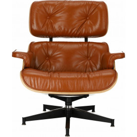 Designerski Fotel obrotowy Vip brązowy/orzech D2.Design do salonu i sypialni. 2