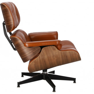 Designerski Fotel obrotowy Vip brązowy/orzech D2.Design do salonu i sypialni.