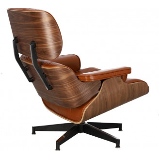 Designerski Fotel obrotowy Vip brązowy/orzech D2.Design do salonu i sypialni.