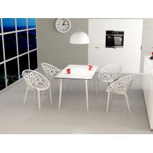 Stół prostokąty Maya 140x80 biały Siesta do salonu, kuchni i jadalni.