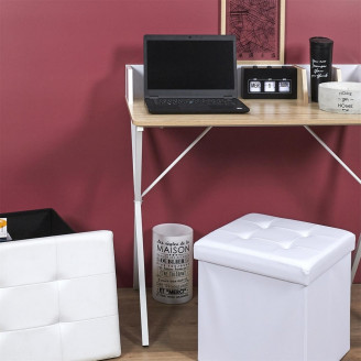 Biurko skandynawskie Brico 90 białe Intesi | Ergonomiczne i stylowe