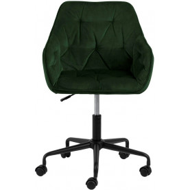 Krzesło do biurka welurowe Brooke VIC zielone Actona 2