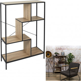 Regał stojący industrialny Rack 113 czarny Intesi - Stylowe przechowywanie