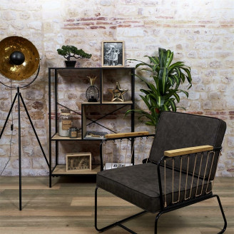 Regał stojący industrialny Rack 113 czarny Intesi - Stylowe przechowywanie