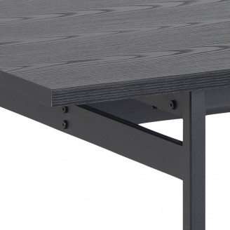 Stół loft Actona Angus 200x90 czarny - Industrialny design