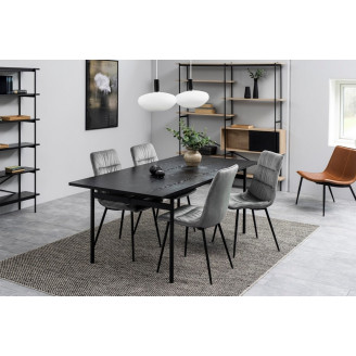 Stół loft Actona Angus 200x90 czarny - Industrialny design